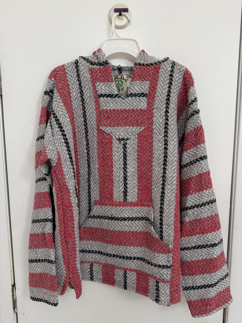 Baja Pullover Geometric Red & Gray XXL